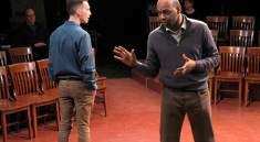 Brandt Adams and Godfrey L. Simmons, Jr. in "Dispatches from (A)mended America" | Photo by Steven Boling